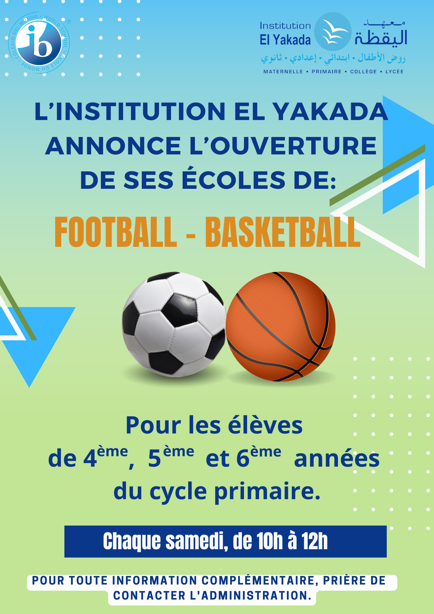 Ecoles de Football et Basketball