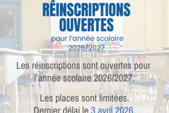 Réinscriptions ouvertes