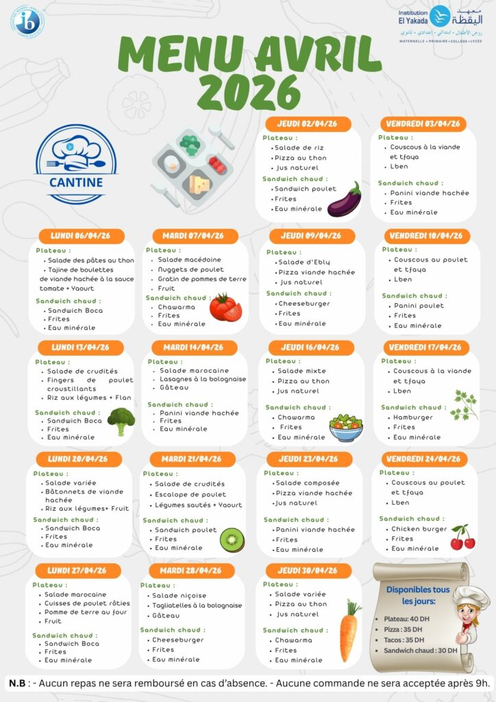 Cantine menu Avril (1)