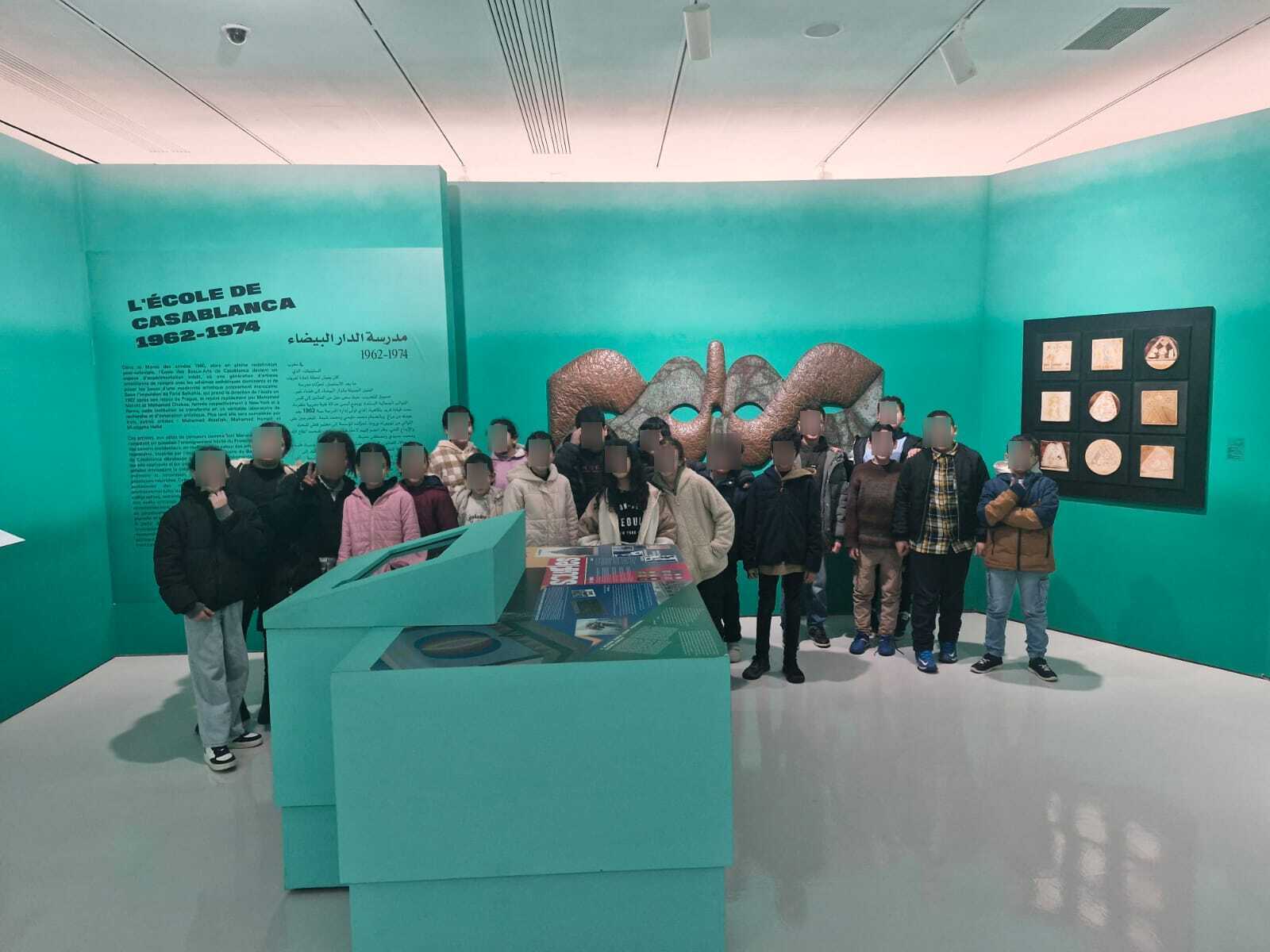 Les élèves de la 5ème primaire au musée d’art contemporain à Rabat