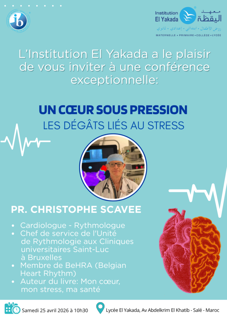 L’Institution ELYAKADA a eu l’honneur d’accueillir le professeur cardiologue : Christophe Scavée ...
